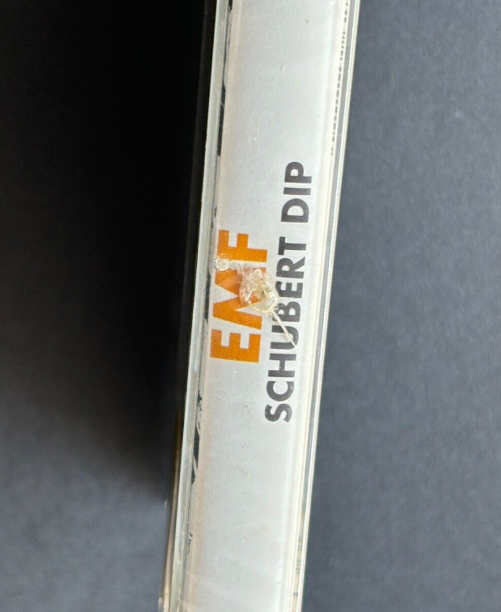 EMF schubert dip w/“unbelievable" SEALED © 1991 U.S. CASSETTE W/HYPE STICKER