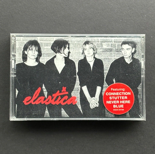 ELASTICA self-titled SEALED 1995 U.S. CASSETTE W/HYPE + VINTAGE STICKER