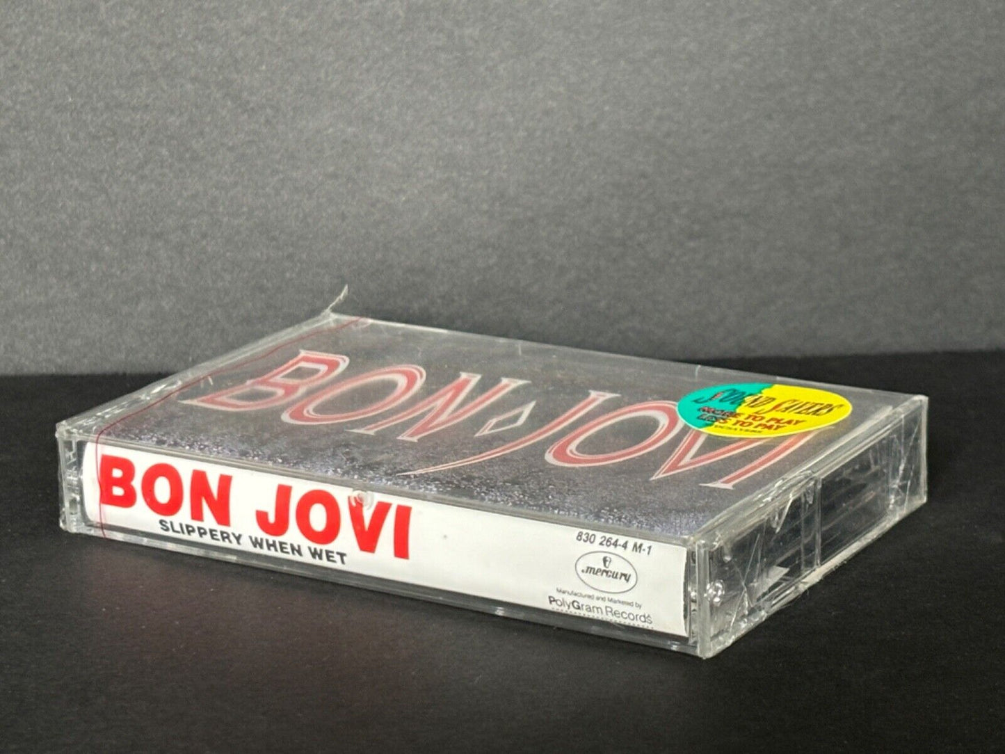 BON JOVI (4) CASSETTES: 3 SEALED (incl. slippery when wet) + 1 OPEN CASSETTE LOT