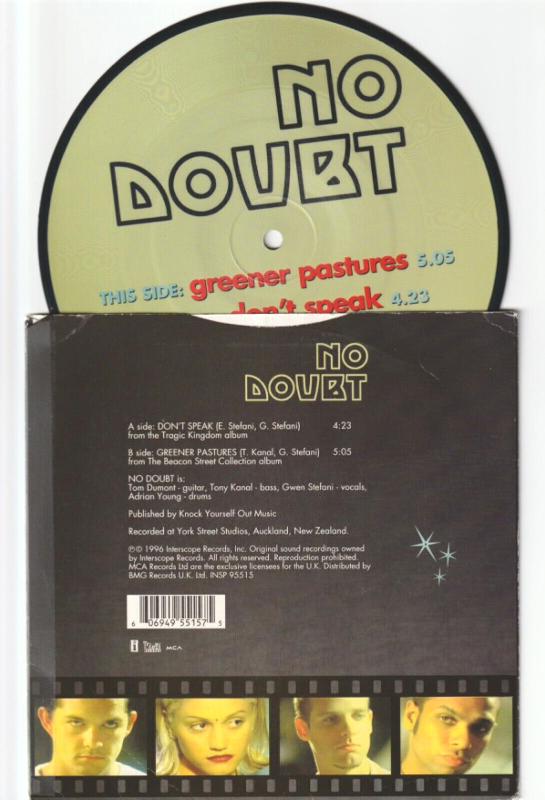 NO DOUBT don’t speak 1996 UK 7” LIMITED NUMBERED PICTURE DISC