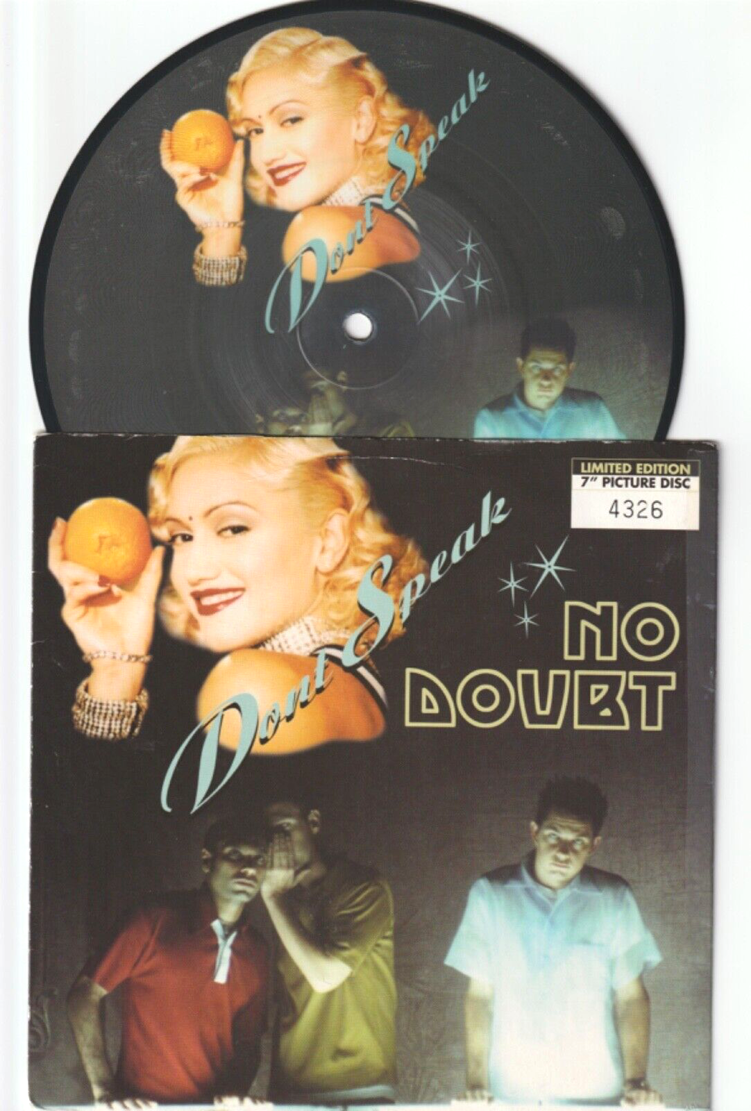 NO DOUBT don’t speak 1996 UK 7” LIMITED NUMBERED PICTURE DISC