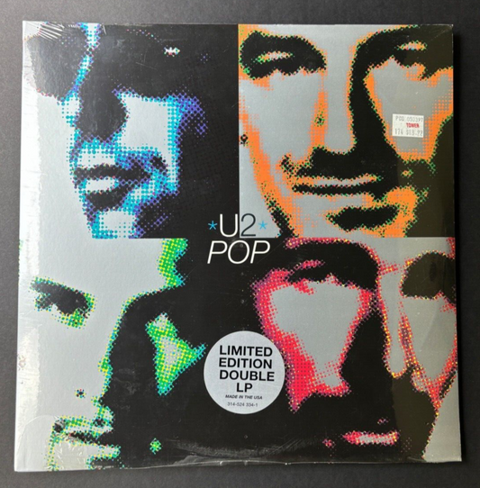 U2 pop 1997 1ST PRESS 2xLP SEALED TOWER RECORDS W/HYPE STICKER — NOT A REISSUE!