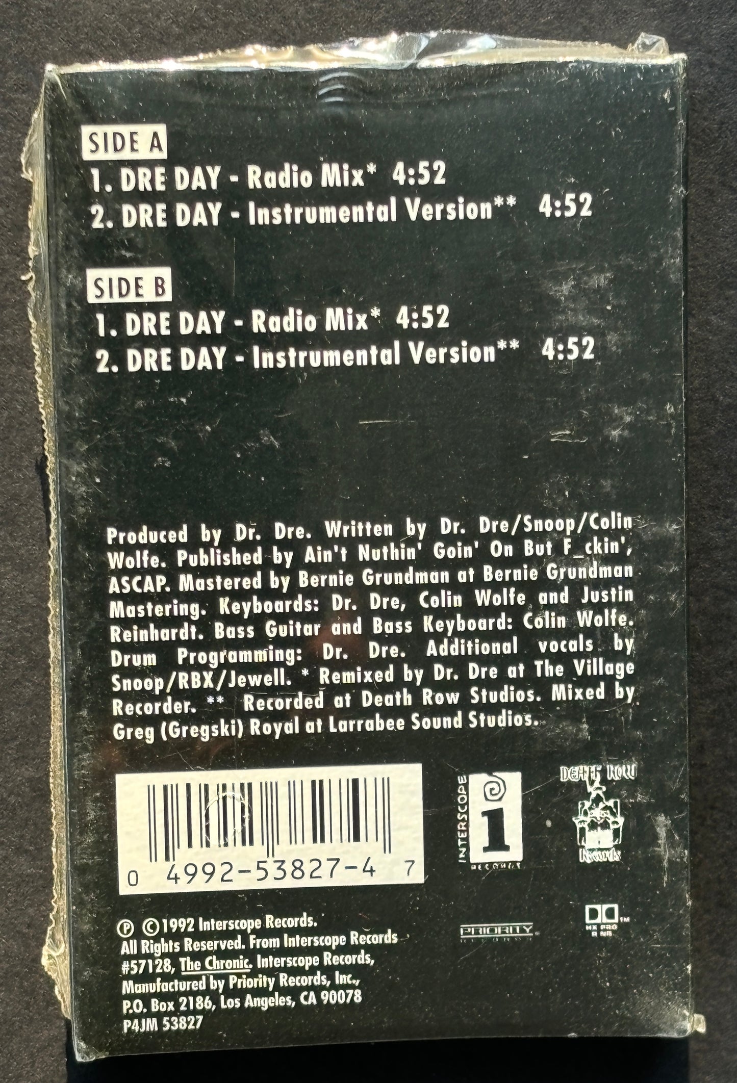 Dr. Dre - Dre Day 1992 U.S. Cassette Single